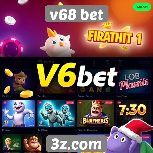 Variedade de jogos disponíveis no v68 bet